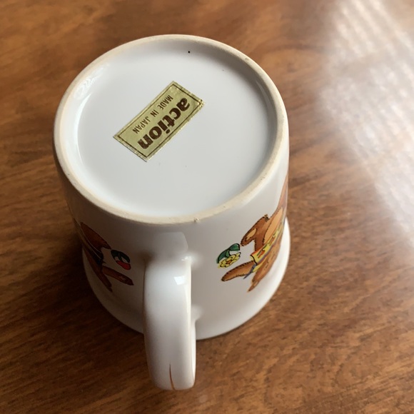 Vintage Kids Teddy Bear plate bowl cup set Child’s stone we are serving set 1985 - Picture 8 of 15